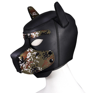 Máscara de Perro de Látex <span class=keywords><strong>para</strong></span> Juego de Roles, Máscara Completa con Orejas Acolchadas de Goma, Máscara de Cachorro <span class=keywords><strong>para</strong></span> Cosplay y Fiestas - Product Image 3