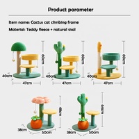 Meuble d'intérieur en Sisal naturel pour chat, chaton, arbre à gratter, tour de poteau, fleur, champignon, Cactus, chat, poteau à gratter