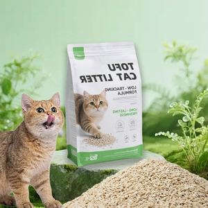 Fournisseurs en gros de litière pour chat en vrac, personnalisée, 1,5 mm, 2 mm, 3 mm, faible teneur en poussière, agglomérante, à base de soja, maïs, tofu - Product Image 1