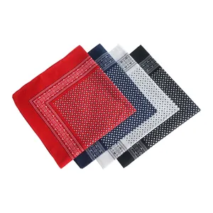 FUBU Polka Dot Soft Cotton Red Men Bandana Classic Polka Dots Neck Tube Scarf 100% Cotton Multi Purpose Bandana Gift Sets Headba