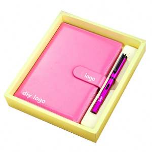 Planificadores de cubierta de cuero Pu, traje de presupuesto personalizado con Cuaderno de regalo de bolígrafo A5 A6 A7 Notebook/ - Product Image 1