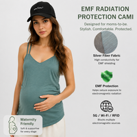 Camisola Casual para Mujer, con Protección Contra la Radiación de Fibra Plateada, Ajustable, para Embarazadas, Protección Contra la Radiación