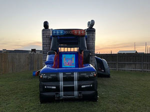 Château gonflable commercial <span class=keywords><strong>de</strong></span> haute qualité avec toboggan, château gonflable à thème voiture <span class=keywords><strong>de</strong></span> <span class=keywords><strong>police</strong></span> pour les fêtes d'enfants - Product Image 4