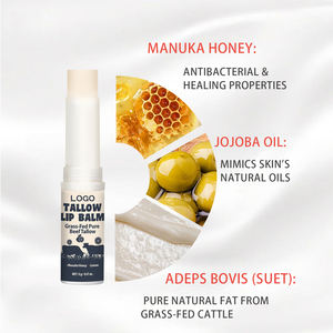 Großhandel Aromatische Zitrus noten 5g Talg Lippen balsam mit gras gefüttertem Rinder talg Manuka Honig - Product Image 6