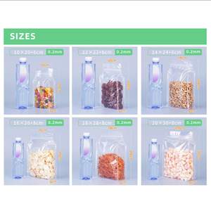 八边封袋3D自封<span class=keywords><strong>PE</strong></span>拉链顶部可重复密封加厚谷物密封茶叶食品塑料包装袋 - Product Image 4