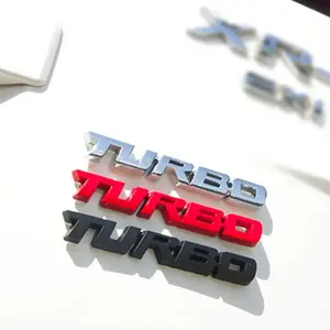 Kualitas tinggi kustom baru 3d huruf Turbo mobil Emblem lencana stiker membuat mobil Anda sendiri lambang