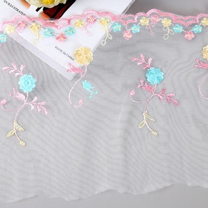 Nuevo Encaje <span class=keywords><strong>de</strong></span> Malla con Bordado <span class=keywords><strong>de</strong></span> Hilo <span class=keywords><strong>Rosa</strong></span> Fresco y Flores Pequeñas para <span class=keywords><strong>Vestidos</strong></span> y Textiles del Hogar, Ribete <span class=keywords><strong>de</strong></span> Encaje <span class=keywords><strong>de</strong></span> 21 cm - Product Image 6