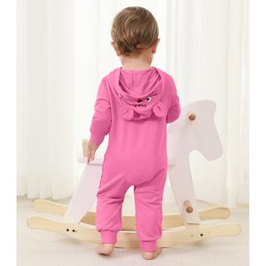 Mono con capucha unisex para bebé, de manga larga, con cremallera, de algodón, de una pieza, para uso diario. - Product Image 5