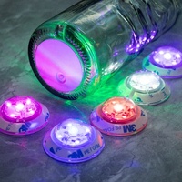 Sous-verre en acrylique de marque Longstargift avec fonction d'éclairage LED, autonomie de 24 heures, design coloré pour les fêtes et les mariages