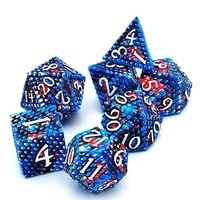 7 pièces/ensemble donjons et Dragons RPG jeu de dés en métal polyédrique 16mm et 20mm tailles Logo personnalisable tasse du MDN en alliage de Zinc