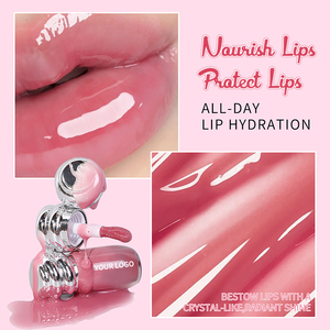 Gloss à lèvres végétalien personnalisable, hydratant, repulpant, brillant, teinté, transparent, non collant, longue durée, finition verre, liquide minéral - Product Image 3