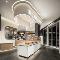 Hochwertige Multifunktionale Aluminium-Bäckereivitrine mit LED-Beleuchtung, Umweltfreundliche Luxuriöse Elegante Ausstellungsvitrine für Gewerbe