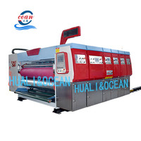 Ocean Automatic Corrugated Carton Printing Slotting Die Cutting Pizza Paper Cardboard Box Machine