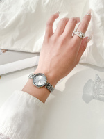 Montres pour femmes Scottie 9341, personnalisées, uniques, pour seniors, quartz, étanches, fleurs, acier inoxydable, verre Citizen, tendance