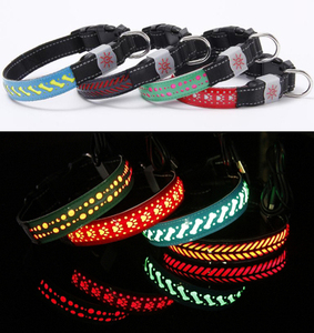 Collares luminosos de nailon para perros, impermeables, con hebilla intermitente, luz nocturna, de seguridad, Led - Product Image 1