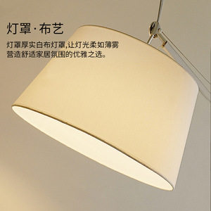 QiaoSheng Swing Arm Floor Lamp Led <b>Light</b> Source Home Reading Bedroom Living Room Study Industrial Style - Product Image 4
