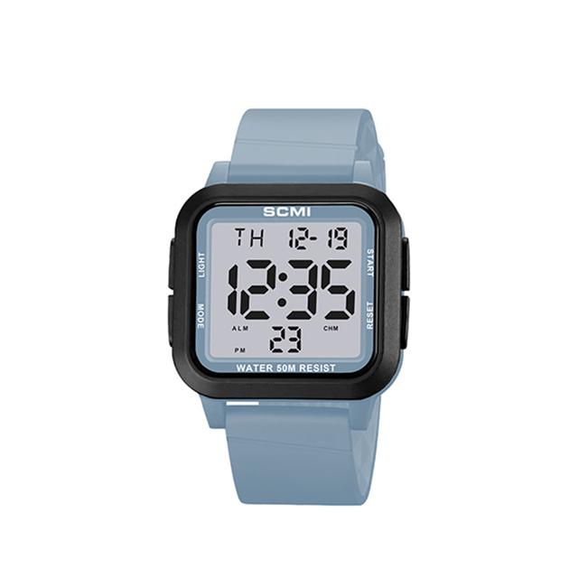 New Minimalist Style Sports Digital Display square Electronic Watch with Waterproof and High Aesthetic Value Student Watch
