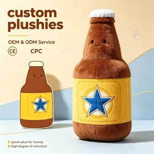 Cojín de Peluche con Forma de Botella de Cerveza para Decoración de Fiestas en Casa, Serie Vino, Personalizado OEM, 45cm, de Fábrica - Product Image 1