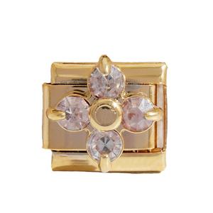 Module Charms Gold Exquisite Accessory Patch DIY Interlocking Fashion Bracelet Jewelry Unisex Gift Zinc Alloy Crystal Rhinestone - Product Image 5