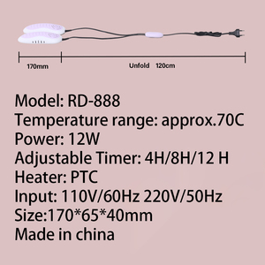 Nuevo Secador de Zapatos Eléctrico RD-888 con Temporizador de 4H 8H 12H, Calentador PTC para Calentar Botas, Desodorizante, Secador Portátil Multifunción, Color Morado - Product Image 6