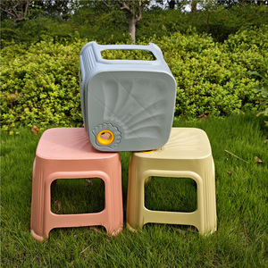 Plastic Shell Stool Thickened <b>Stackable</b> Small Stool For Home Indoor Outdoor Use Modern Design Square Stool - Product Image 2