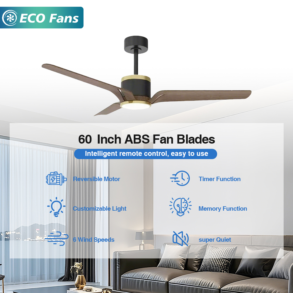 56" Quiet Ceiling Fan Lamp, Pure Copper Motor, Memory Function, Stable Lead Time, Factory Wholesale,OEM & OEM Services,