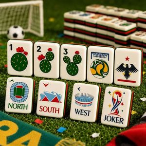 <span class=keywords><strong>Jeu</strong></span> de Mahjong américain Original Soccer Arena avec tuiles en mélamine et gravures de <span class=keywords><strong>cactus</strong></span>, <span class=keywords><strong>jeu</strong></span> de société chinois - Product Image 2
