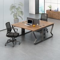 Bureau modulaire moderne blanc bon marché Design bureau d'ordinateur bureau d'étude Table de travail avec étagères à 4 niveaux