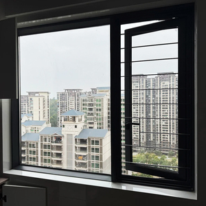 Nhà nhôm hồ sơ cửa sổ kính hai lớp với thanh an ninh rất hẹp cửa sổ kính cách âm - Product Image 4