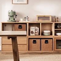 Cube de rangement avec étiquette, bac de rangement pliable avec poignée, panier de rangement carré pour étagères, panier en corde de papier tressé pour l'organisation