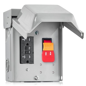 Tomacorriente GFCI Linsheng de 20 Amperios, Caja de <span class=keywords><strong>Interruptor</strong></span> de Alimentación <span class=keywords><strong>Exterior</strong></span> Totalmente Metálica <span class=keywords><strong>con</strong></span> Cubierta, Tomacorriente Eléctrico <span class=keywords><strong>Exterior</strong></span> <span class=keywords><strong>con</strong></span> <span class=keywords><strong>Interruptor</strong></span> de Seguridad para Jardín - Product Image 1