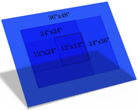 Plaque de sécurité Laser Xinland fenêtre de visualisation en acrylique bleu pour câble Laser à Fiber optique fenêtre de protecti