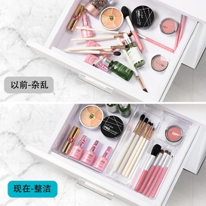 Xjh 25 Mảnh Rõ Ràng Pet Nhựa <span class=keywords><strong>Stackable</strong></span> Ngăn Kéo Tổ Chức Thiết Lập Đa-Kích Thước Hình Chữ Nhật Khay Có Thể Gập Lại Lưu Trữ Thùng 5Kg Khả Năng Tải - Product Image 6