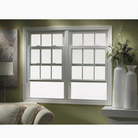 Ventana Corredera Vertical de UPVC Certificada en Australia con Rejillas de Vidrio, Insonorizada, para Casas
