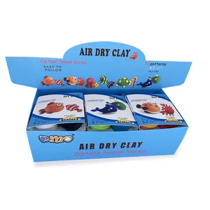 Grosir DMO Air Dry Clay Ocean series pemodelan tanah liat DIY buatan tangan Set mainan untuk anak-anak 6 kartu tanah liat Super ringan