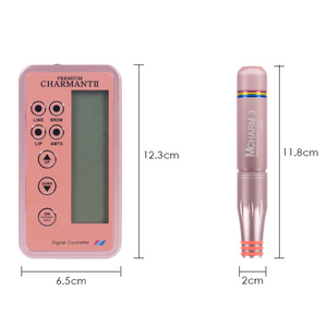 ชุดเครื่องไมโครเบลดดิ้งไร้สาย PMU สีชมพู พร้อมจอ LCD สำหรับสักคิ้ว ปาก และแต่งหน้าถาวร - Product Image 2