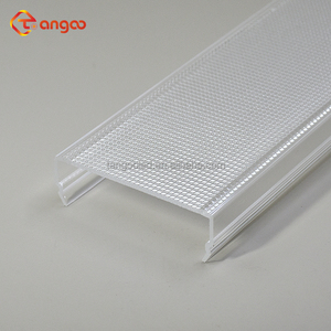 Nhựa trong suốt Chụp đèn Bìa rõ ràng PC Acrylic ánh sáng khuếch tán U hình dạng chụp đèn cho LED hồ sơ - Product Image 1