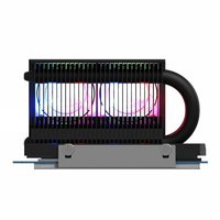 Kedatangan Baru M2.0-2280 Warna Dual Fan Aluminium Heat Sink Permukaan Pola CD Tabung Aluminium Bantalan Hidraulik Hard Disk M2 SSD