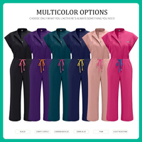 Combinaison médicale respirante et élégante à fermeture éclair, pantalon large, pour professionnels de la santé, vêtements de travail pour femmes