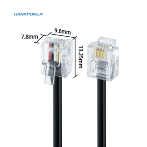 1-20m 6P2C 2 cœurs 6P4C 4 cœurs câble téléphonique RJ11 câble de connexion téléphonique <span class=keywords><strong>fixe</strong></span> plat - Product Image 6