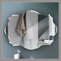Customized High End Frameless 4mm 5mm 6mm Diamond Cut Edge Oval Glass Mirror Silver Beveled Mirror