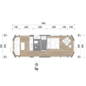Maison modulaire familiale de qualité supérieure, préfabriquée, démontable ou assemblée, capsule spatiale modulaire avec énergie solaire - Product Image 6