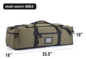 86L Water Repellent Canvas Leather <strong>Large</strong> Duffel Bag Travel Gym Sports-Hidden Straps Shoe Compartment-Men Women's Perfect Luggage - Product Image 3