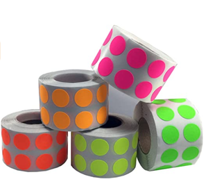 Etiquetas Adhesivas de Colores Personalizadas, Fuerte Adhesión, Resistentes al Agua, Papel Fluorescente de 2.5cm/1 Pulgada, Colección de 500 de Cada Color, Etiquetas Rosas Fluorescentes - Product Image 4
