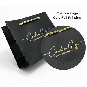 Bolsa de Compras de Lujo con Logotipo Personalizado en Hot Foil, Papel Recubierto, Embalaje de Papel de Arte para Salón de Belleza, Spa, Cosméticos, Regalos, Perfumes - Product Image 2