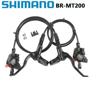 Freins à disque hydrauliques <span class=keywords><strong>Shimano</strong></span> MT200 avant et arrière avec plaquettes de <span class=keywords><strong>frein</strong></span> adaptés aux vélos de montagne <span class=keywords><strong>VTT</strong></span> Pièces de <span class=keywords><strong>frein</strong></span> - Product Image 1