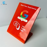 Support de table NFC programmable en acrylique pour avis Google, support NFC Google, support de menu NFC