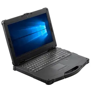 15.6 pouces étanche empreinte digitale PC industriel robuste ordinateur portable mobile i7 ordinateur portable robuste