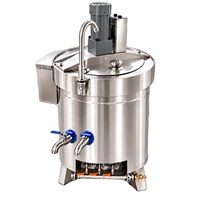 Marmite de cuisson à bain-marie à gaz en acier inoxydable à chauffage indirect pour sauces, soupes et braisages professionnels