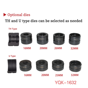 YQK-1632 Manual Hydraulic <strong>Pipe</strong> Crimping Tool Kit 8T PEX Plumbing Pressing Plier TH U SV Die Poly Tube Connection Swaging Device - Product Image 4